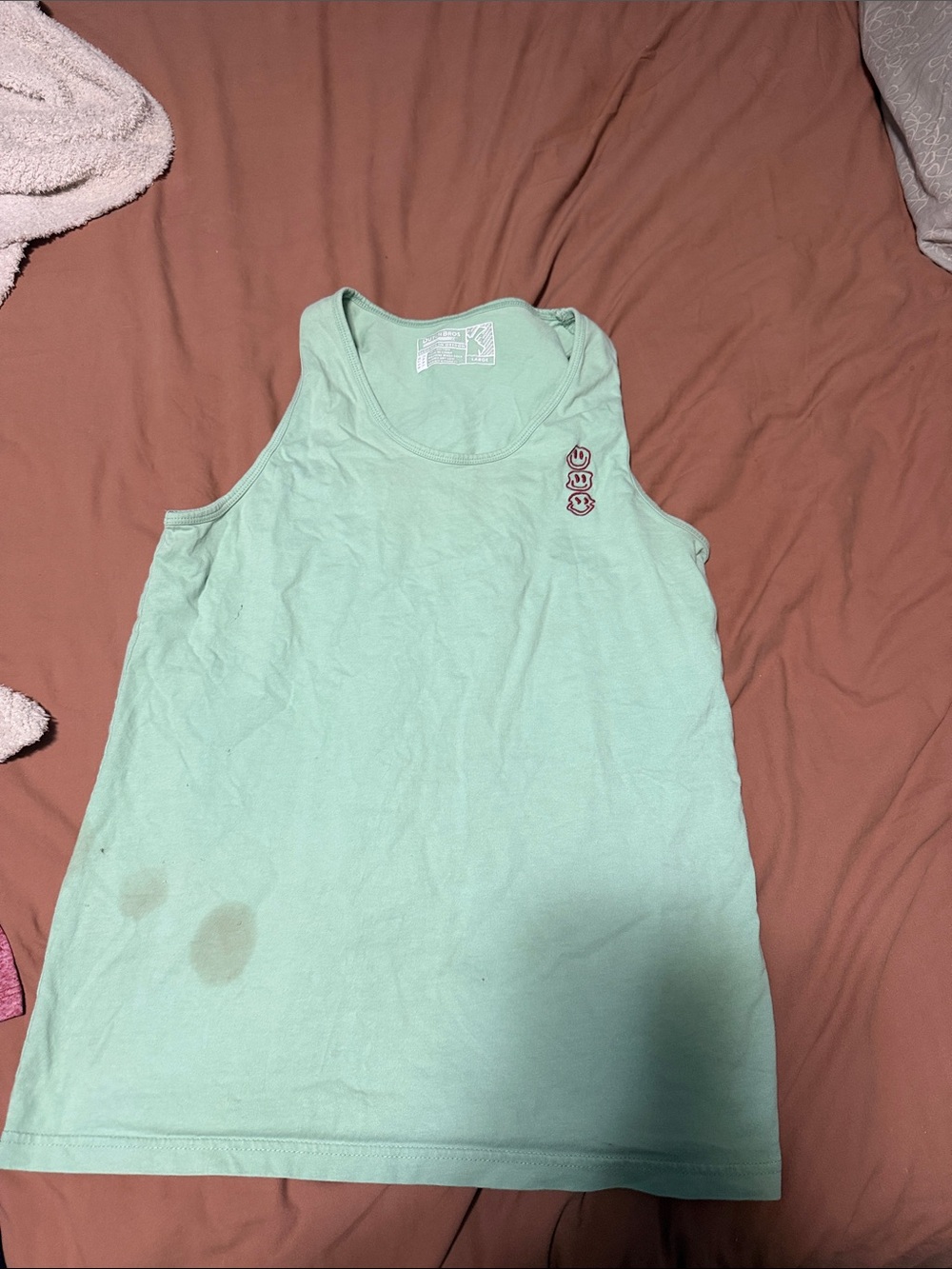 Dutch Bros Mint Green Scoop Neck Tank Top